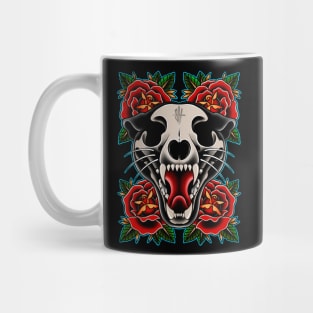 Trad Panther Skull Mug